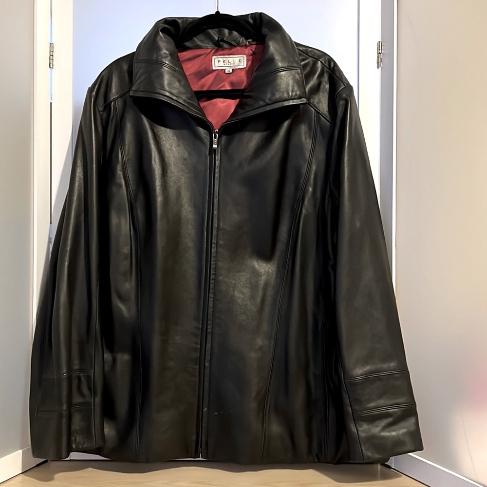 Women’s Plus Size 3X Black Leather Jacket